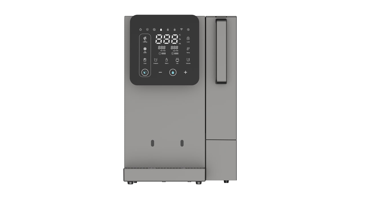 Purificador de Água UMBOX W91 com Máquina de Gelo — Osmose Inversa, Água Quente e Fria, Sem Instalação